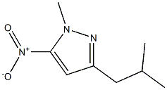 3-isobutyl-1-methyl-5-nitro-1H-pyrazole Struktur