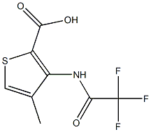 4-methyl-3-[(2,2,2-trifluoroacetyl)amino]thiophene-2-carboxylic acid Struktur