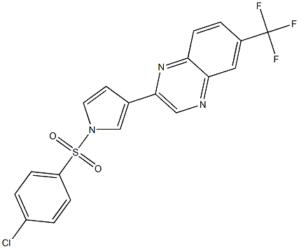 2-{1-[(4-chlorophenyl)sulfonyl]-1H-pyrrol-3-yl}-6-(trifluoromethyl)quinoxaline Struktur