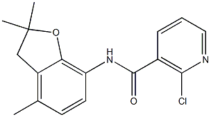 2-chloro-N-(2,2,4-trimethyl-2,3-dihydro-1-benzofuran-7-yl)nicotinamide Struktur