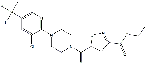 ethyl 5-({4-[3-chloro-5-(trifluoromethyl)-2-pyridinyl]piperazino}carbonyl)-4,5-dihydro-3-isoxazolecarboxylate Struktur