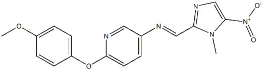 N3-[(1-methyl-5-nitro-1H-imidazol-2-yl)methylidene]-6-(4-methoxyphenoxy)pyridin-3-amine Struktur