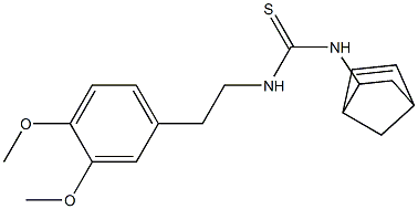 N-bicyclo[2.2.1]hept-5-en-2-yl-N'-(3,4-dimethoxyphenethyl)thiourea Struktur