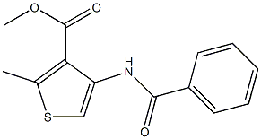 methyl 4-(benzoylamino)-2-methylthiophene-3-carboxylate Struktur