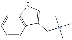 1H-indol-3-yl-N,N,N-trimethylmethanaminium Struktur