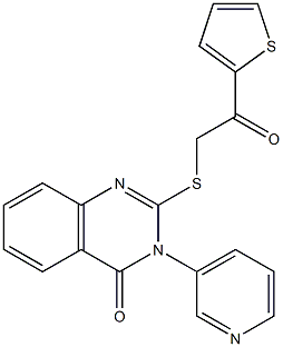 2-{[2-oxo-2-(2-thienyl)ethyl]thio}-3-(3-pyridyl)-3,4-dihydroquinazolin-4-one Struktur