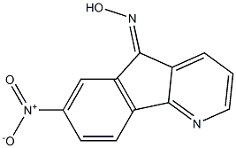 7-nitro-5H-indeno[1,2-b]pyridin-5-one oxime Struktur