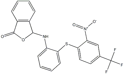 3-(2-{[2-nitro-4-(trifluoromethyl)phenyl]thio}anilino)-1,3-dihydroisobenzofuran-1-one Struktur