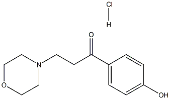 1-(4-hydroxyphenyl)-3-morpholinopropan-1-one hydrochloride Struktur