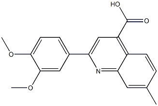 2-(3,4-dimethoxyphenyl)-7-methylquinoline-4-carboxylic acid Struktur