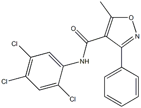 N4-(2,4,5-trichlorophenyl)-5-methyl-3-phenyl-4-isoxazolecarboxamide Struktur