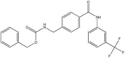 benzyl N-(4-{[3-(trifluoromethyl)anilino]carbonyl}benzyl)carbamate Struktur