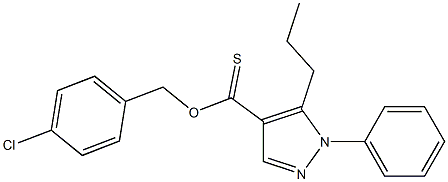 4-chlorobenzyl 1-phenyl-5-propyl-1H-pyrazole-4-carbothioate Struktur