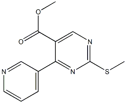 methyl 2-(methylsulfanyl)-4-(3-pyridinyl)-5-pyrimidinecarboxylate Struktur