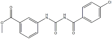 methyl 3-({[(4-chlorobenzoyl)amino]carbonyl}amino)benzoate Struktur