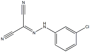 2-[2-(3-chlorophenyl)hydrazono]malononitrile Struktur