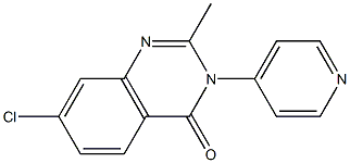 7-chloro-2-methyl-3-(4-pyridyl)-3,4-dihydroquinazolin-4-one Struktur