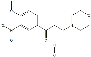 1-(4-methoxy-3-nitrophenyl)-3-morpholinopropan-1-one hydrochloride Struktur