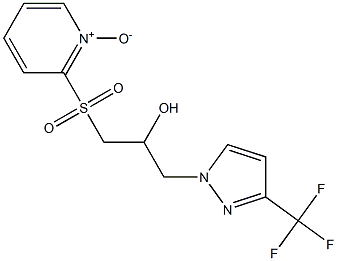 2-({2-hydroxy-3-[3-(trifluoromethyl)-1H-pyrazol-1-yl]propyl}sulfonyl)pyridi nium-1-olate Struktur