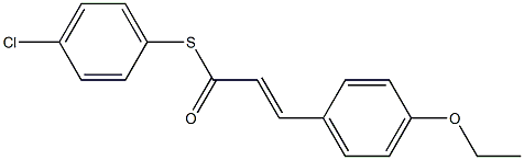 S-(4-chlorophenyl) (E)-3-(4-ethoxyphenyl)-2-propenethioate Struktur