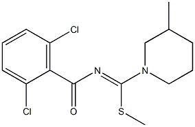 1-methyl N1-(2,6-dichlorobenzoyl)-3-methylpiperidine-1-carboximidothioate Struktur