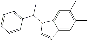 5,6-dimethyl-1-(1-phenylethyl)-1H-benzimidazole Struktur