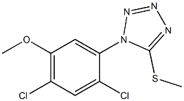 1-(2,4-dichloro-5-methoxyphenyl)-5-(methylsulfanyl)-1H-1,2,3,4-tetraazole Struktur