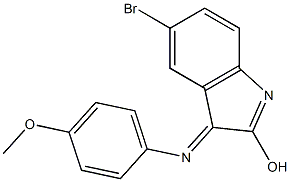 5-bromo-3-[(4-methoxyphenyl)imino]-3H-indol-2-ol Struktur