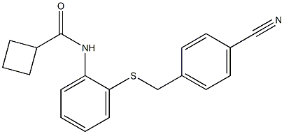 N1-{2-[(4-cyanobenzyl)thio]phenyl}cyclobutane-1-carboxamide Struktur