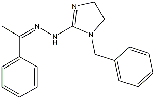 1-phenylethan-1-one 1-(1-benzyl-4,5-dihydro-1H-imidazol-2-yl)hydrazone Struktur