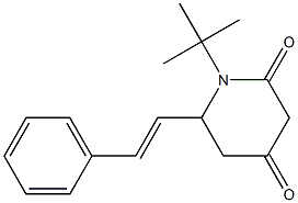 1-(tert-butyl)-6-styryldihydro-2,4(1H,3H)-pyridinedione Struktur