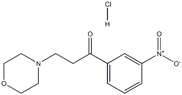 3-morpholino-1-(3-nitrophenyl)propan-1-one hydrochloride Struktur