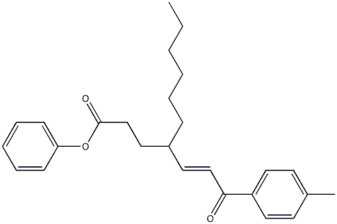 4-[(E)-3-(4-methylphenyl)-3-oxo-1-propenyl]phenyl decanoate Struktur