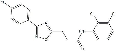 N1-(2,3-dichlorophenyl)-3-[3-(4-chlorophenyl)-1,2,4-oxadiazol-5-yl]propanamide Struktur