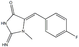 5-[(Z)-(4-fluorophenyl)methylidene]-2-imino-1-methyldihydro-1H-imidazol-4-one Struktur