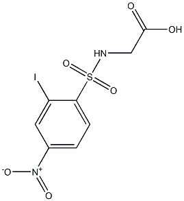 2-{[(2-iodo-4-nitrophenyl)sulfonyl]amino}acetic acid Struktur