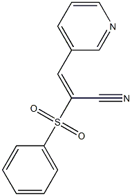 (E)-2-(phenylsulfonyl)-3-(3-pyridinyl)-2-propenenitrile Struktur