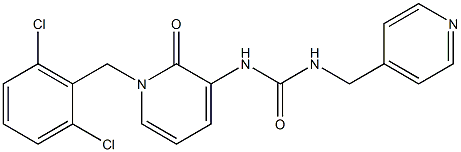 N-[1-(2,6-dichlorobenzyl)-2-oxo-1,2-dihydro-3-pyridinyl]-N'-(4-pyridinylmethyl)urea Struktur