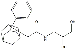 N-(2,3-dihydroxypropyl)-2-(2-phenyl-2-adamantyl)acetamide Struktur