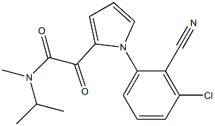 2-[1-(3-chloro-2-cyanophenyl)-1H-pyrrol-2-yl]-N-isopropyl-N-methyl-2-oxoacetamide Struktur