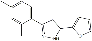 3-(2,4-dimethylphenyl)-5-(2-furyl)-4,5-dihydro-1H-pyrazole Struktur