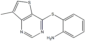 2-[(7-methylthieno[3,2-d]pyrimidin-4-yl)thio]aniline Struktur