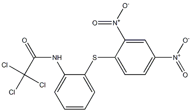 N1-{2-[(2,4-dinitrophenyl)thio]phenyl}-2,2,2-trichloroacetamide Struktur