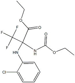 ethyl 2-(2-chloroanilino)-2-[(ethoxycarbonyl)amino]-3,3,3-trifluoropropanoate Struktur