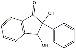 2,3-dihydroxy-2-phenylindan-1-one Struktur