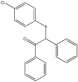 2-[(4-chlorophenyl)thio]-1,2-diphenylethan-1-one Struktur