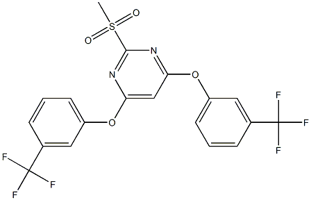 4,6-bis[3-(trifluoromethyl)phenoxy]-2-pyrimidinyl methyl sulfone Struktur