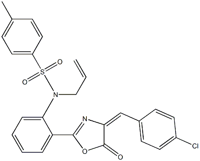 N1-allyl-N1-{2-[4-(4-chlorobenzylidene)-5-oxo-4,5-dihydro-1,3-oxazol-2-yl]phenyl}-4-methylbenzene-1-sulfonamide Struktur