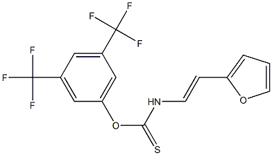 3,5-di(trifluoromethyl)phenyl {[2-(2-furyl)vinyl]amino}methanethioate Struktur