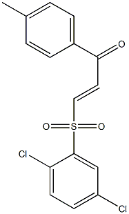 3-[(2,5-dichlorophenyl)sulfonyl]-1-(4-methylphenyl)prop-2-en-1-one Struktur